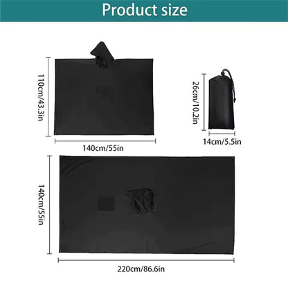 3-in-1 Outdoor Military Rain Poncho – Waterproof Hooded Raincoat & Tent