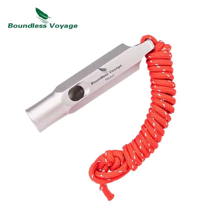 Titanium Survival Whistle – Boundless Voyage with Lanyard