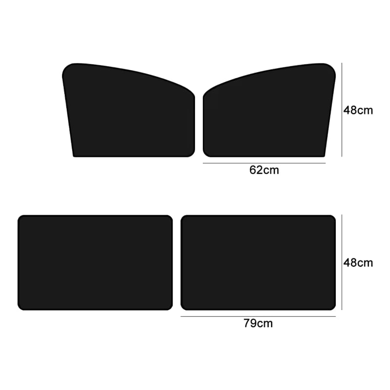 Magnetic Car Sunshade – UV Protection Window Cover