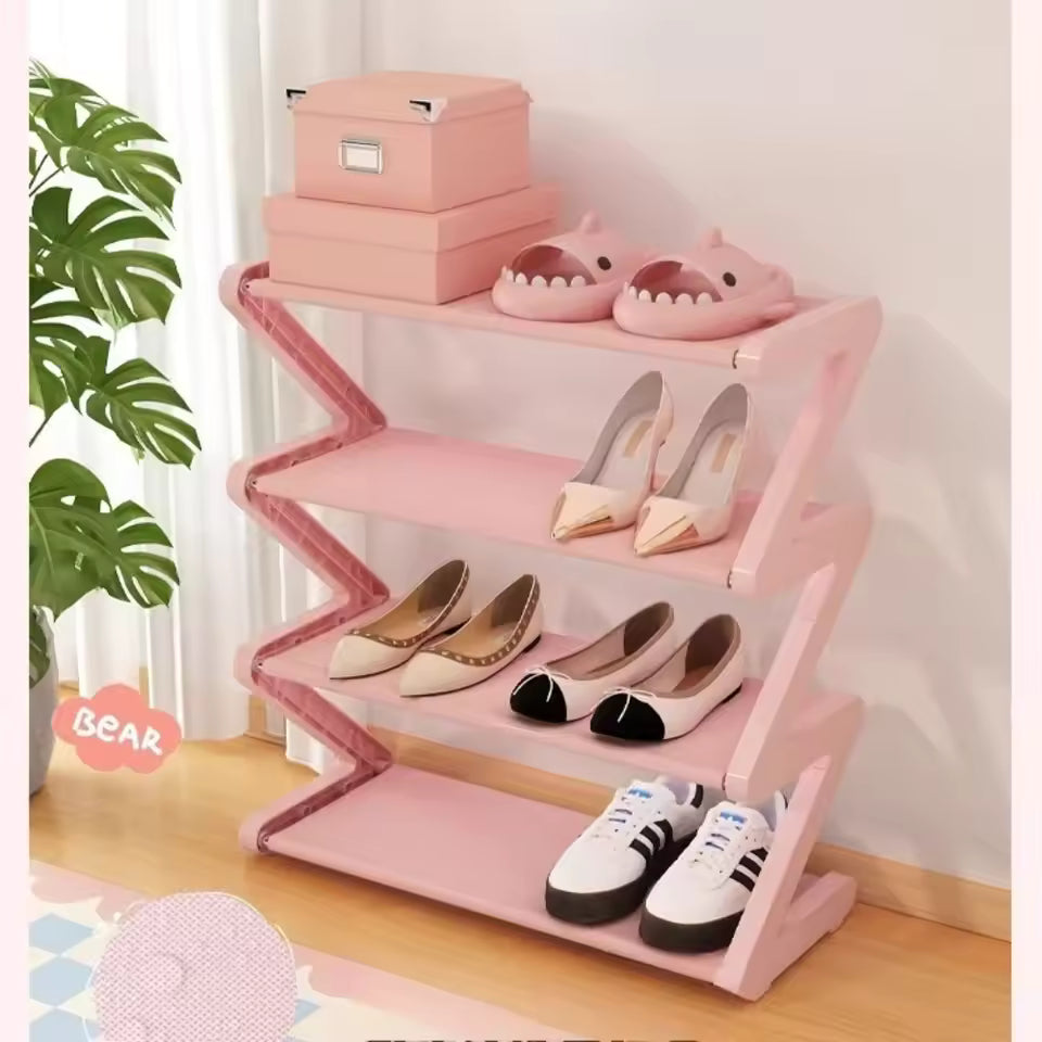 Z-Shaped Shoe Rack – Multi-Layer Storage Organizer