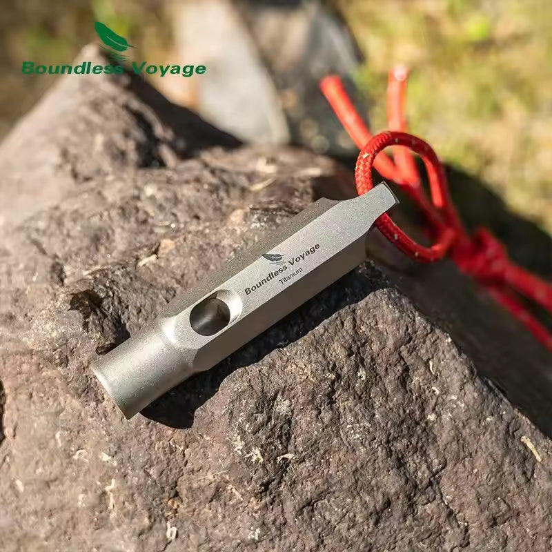 Titanium Survival Whistle – Boundless Voyage with Lanyard