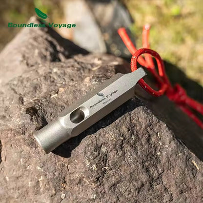 Titanium Survival Whistle – Boundless Voyage with Lanyard