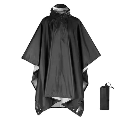 3-in-1 Outdoor Military Rain Poncho – Waterproof Hooded Raincoat & Tent