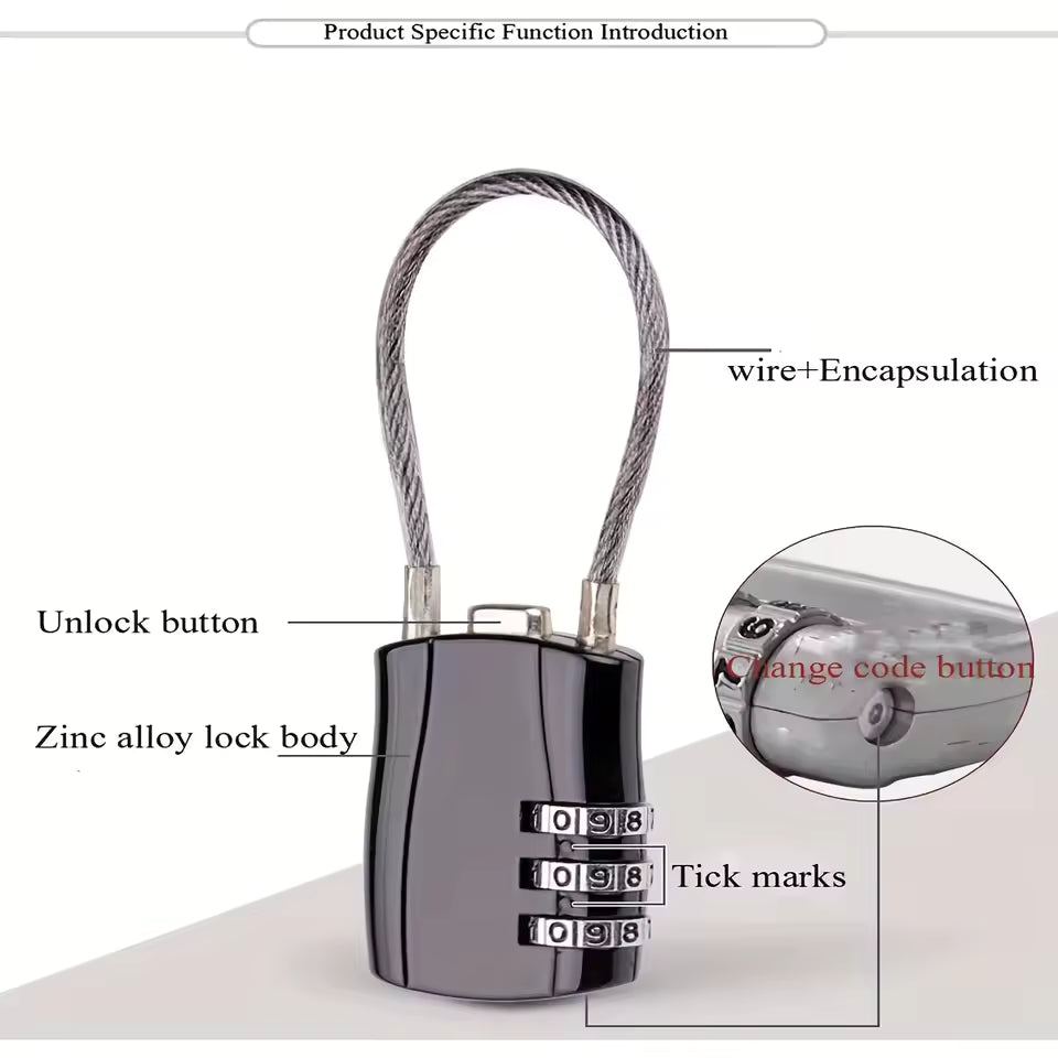 Travel Luggage Combination Lock – Password Security Padlock
