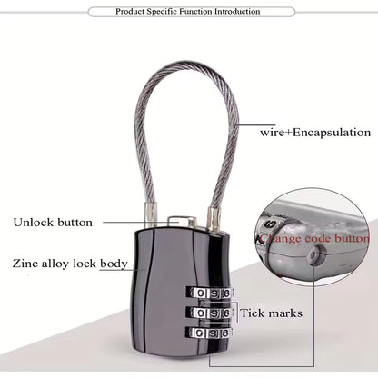 Travel Luggage Combination Lock – Password Security Padlock