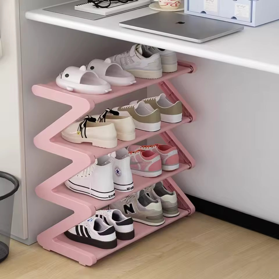 Z-Shaped Shoe Rack – Multi-Layer Storage Organizer