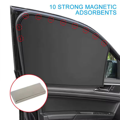Magnetic Car Sunshade – UV Protection Window Cover