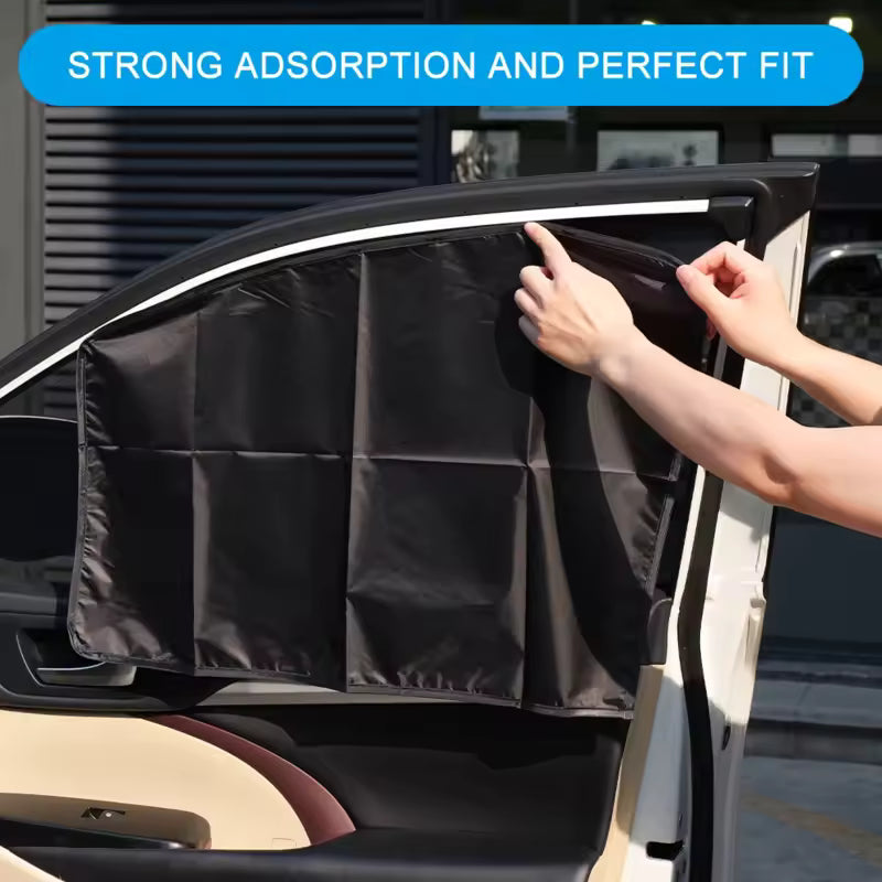 Magnetic Car Sunshade – UV Protection Window Cover