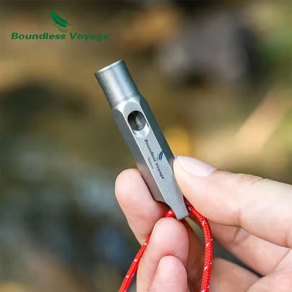 Titanium Survival Whistle – Boundless Voyage with Lanyard