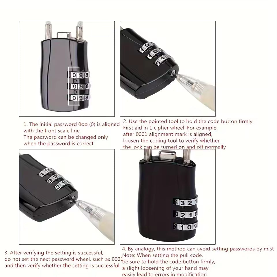 Travel Luggage Combination Lock – Password Security Padlock