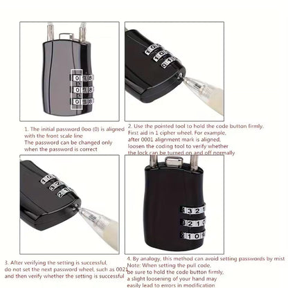 Travel Luggage Combination Lock – Password Security Padlock