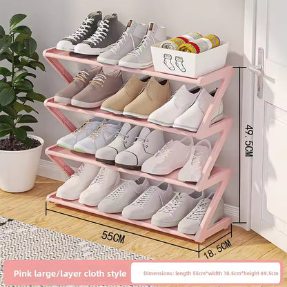 Z-Shaped Shoe Rack – Multi-Layer Storage Organizer