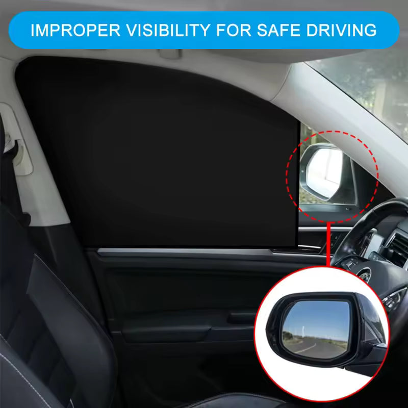 Magnetic Car Sunshade – UV Protection Window Cover